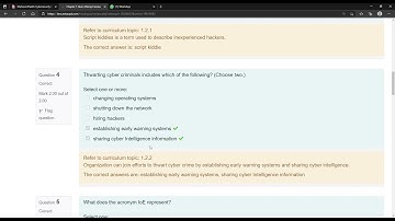 Chapter 1 Quiz Cybersecurity Essentials