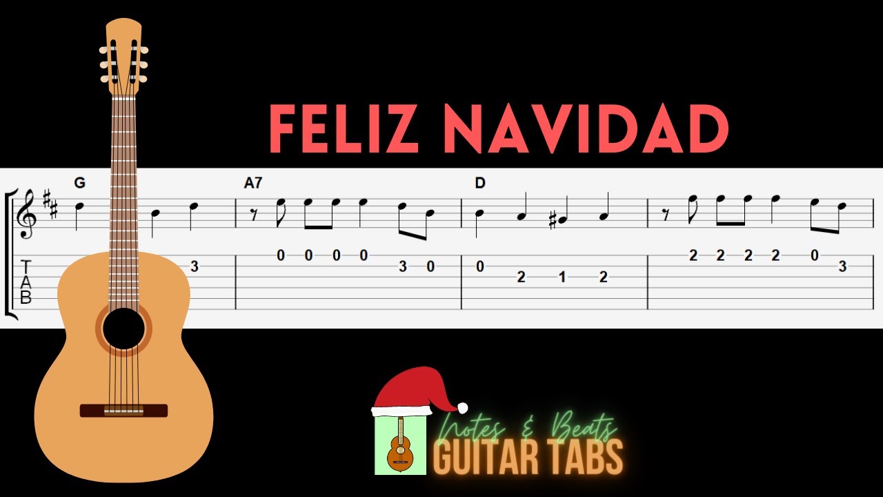 Feliz Navidad GUITAR TAB - YouTube