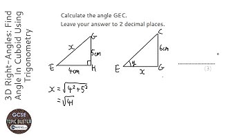 3D Right-Angles: Find Angle In Cuboid Using Trigonometry (Grade 9) - OnMaths GCSE Maths Revision