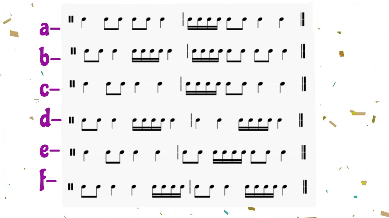 Dictado ritmico 4/4👉🎶