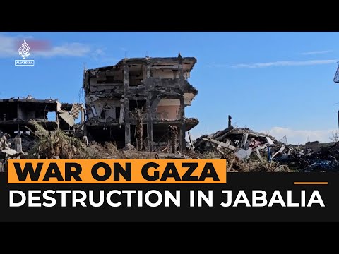 Destruction left behind by Israeli forces in Gaza’s Jabalia area | Al Jazeera NewsFeed