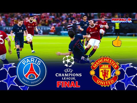 Psg Vs Manchester United - Uefa Champions League Final - Ronaldo Vs Messi -  Efootball Pes 2021 - Youtube