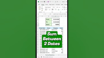 Sum Between Two Dates in Excel..#viralshorts   #excelshorts