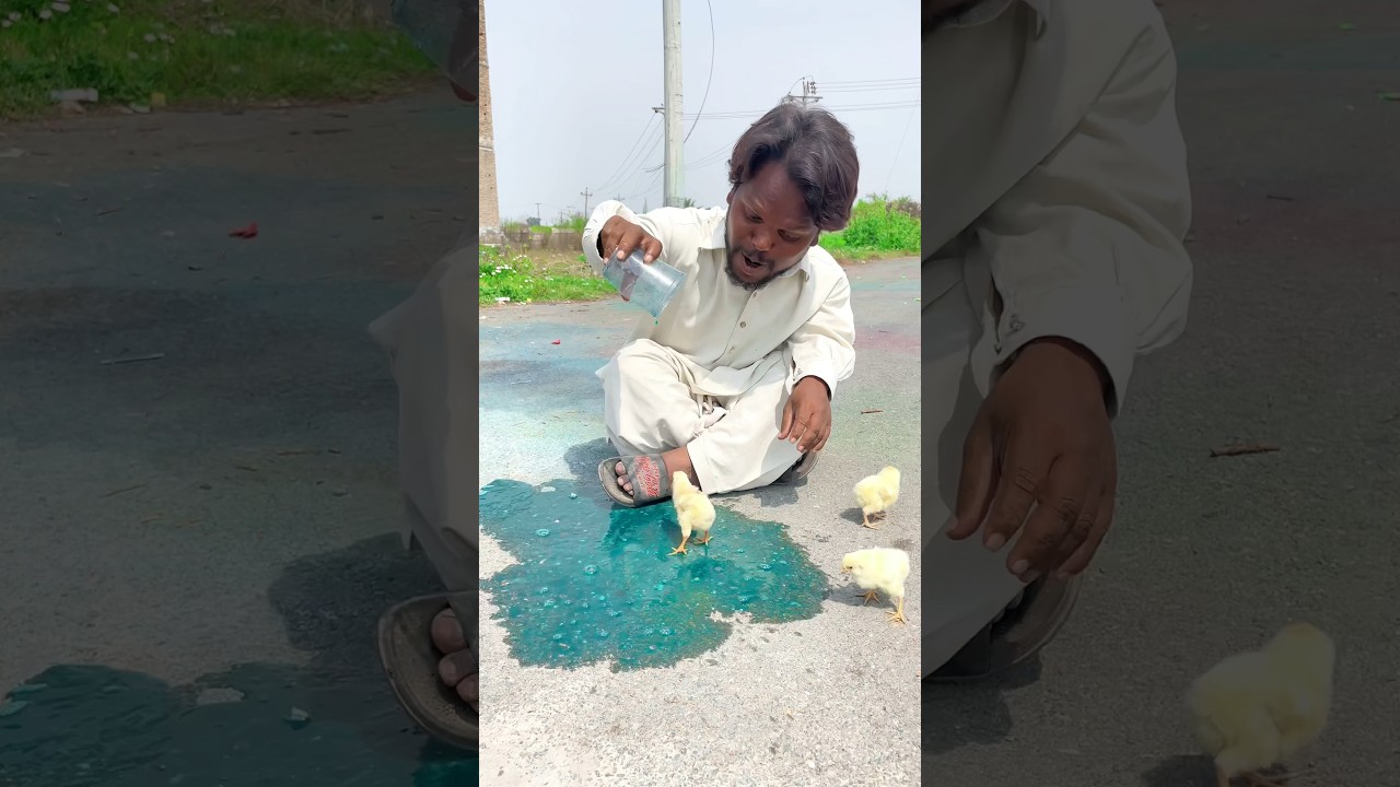 what’s he make with colored water 🤔