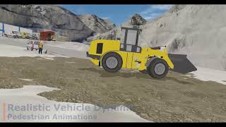 Mining Simulation in a Complex Quarry Environment | Multi‑Ego Vehicle Simulation with 4DV‑SIM
