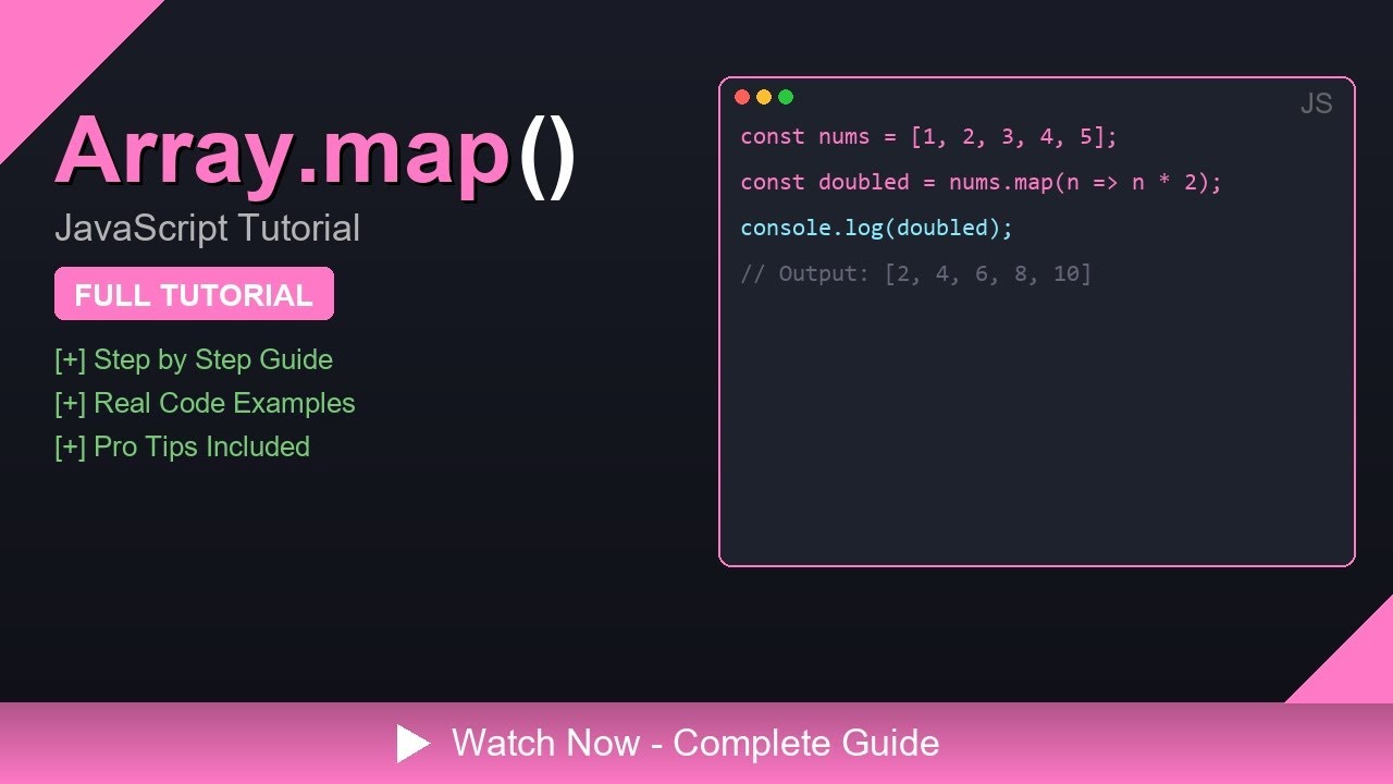 🎓 Array.map() - Complete JavaScript Tutorial