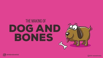 How to Draw Cute Dog and Bones Adobe Illustrator Drawing Tutorial