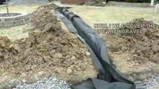 How to build a French Drain  How to drain surface water in your yard or property