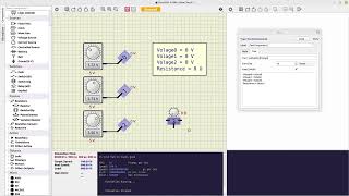 Link Text Component to Component properties Simulide dev.