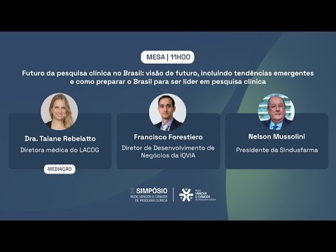 Mesa 3 I Futuro da pesquisa clínica no Brasil