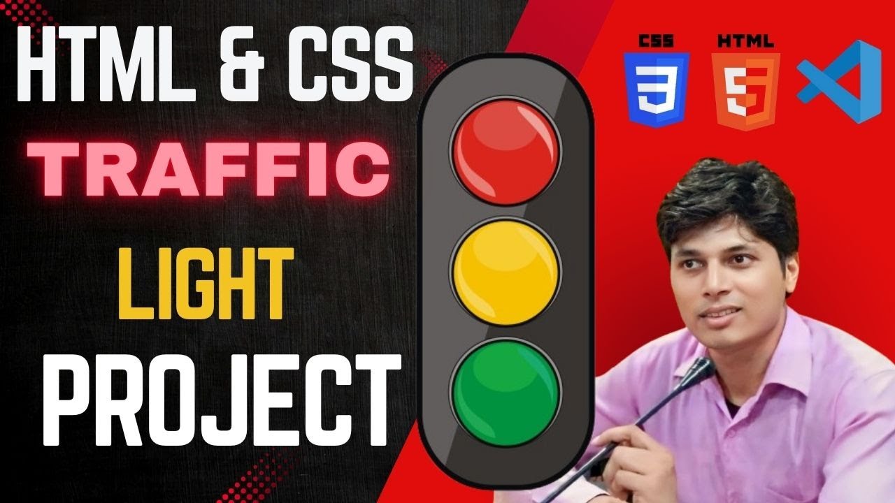 HTML and CSS Project || Traffic light mini project for beginners || Web ...