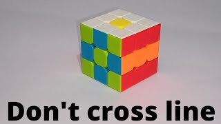 Make Don't cross line pattern on Rubik's Cube without algorithm