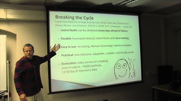 Prof.  Assaf Schuster: Monitoring Big, Distributed, Streaming Data (13.11.14)