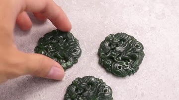 MẪU 5777 - NGỌC BỘI RỒNG CUỘN NGỌC BÍCH NEPHRITE CỠ LỚN