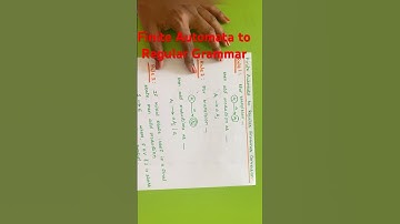 Finite Automata(FA) to Regular Grammar Conversion #fa #grammar #conversion #tips #tipsandtricks