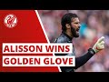 Alisson Becker receives Premier League golden glove | (Liverpool vs. Wolves)