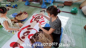 Mẫu rèm hạt gỗ Phúc Lộc Thọ cho khách ở Quảng Ninh