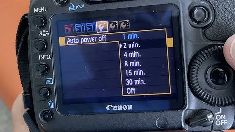 How to set the power down time on Canon 5D Mark II