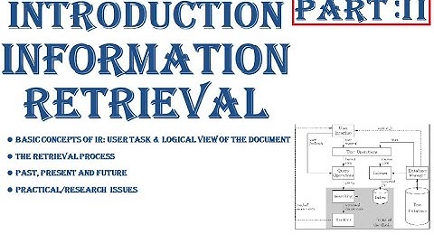 Introduction to Information Retrieval (IR), Part II, User Task, Retrieval Process