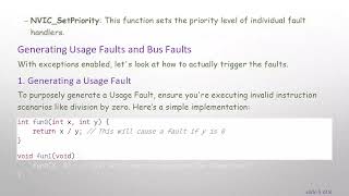 Generating Exceptions on ARM Cortex-M3