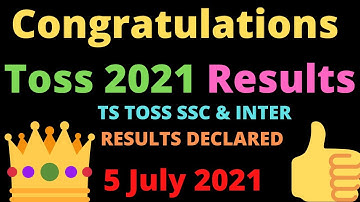 Ts Toss SSC & INTER 2021 Results Released Online ||How To Check Toss SSC & iNTER Hyderabad Telangana
