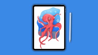 How To Draw Octopus - Tutorial (#shorts) screenshot 1