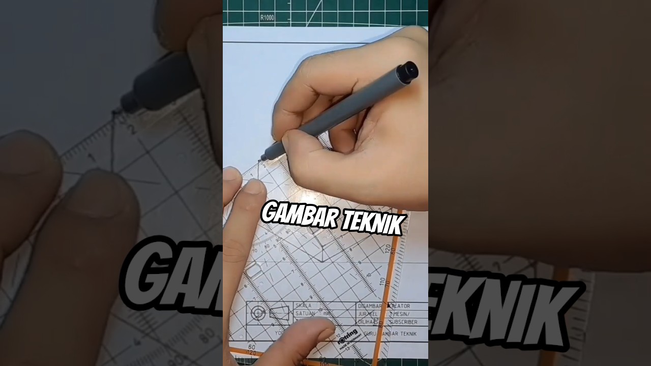 GAMBAR TEKNIK TIMELAPSE #drawing #sketch #tutorial #art #sketchup #gambarteknik #timelapse