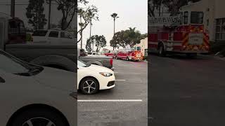 Ventura City Fire Department Truck MT5 departs Vons parking lot