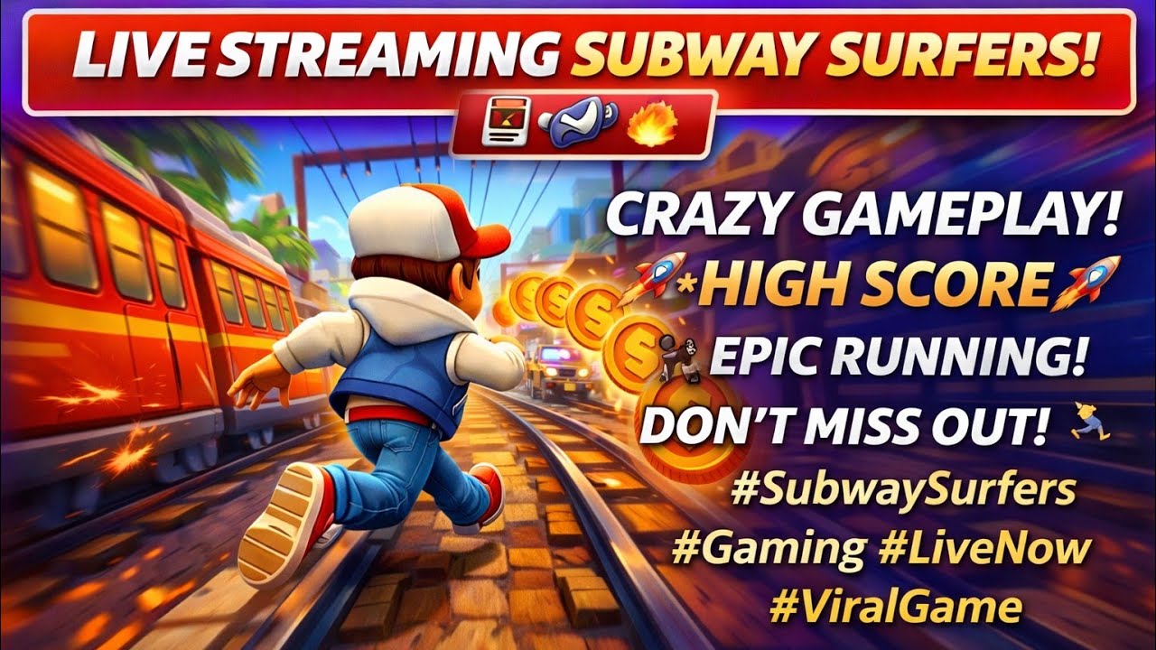 🔥 Subway Surfers LIVE Gameplay | Crazy High Score Run 🚆💰 Epic Endless Runner Challenge 🎮
