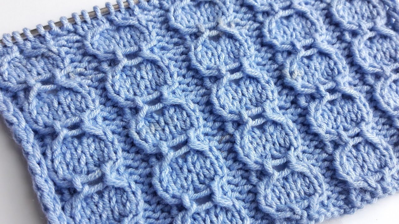 Простой узор спицами Цепи для вязания носков, шапок, свитеров