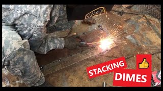 How to lay DIMES E6013 stick WELDING TRUCO PARA SOLDAR EN FORMA DE MONEDAS???