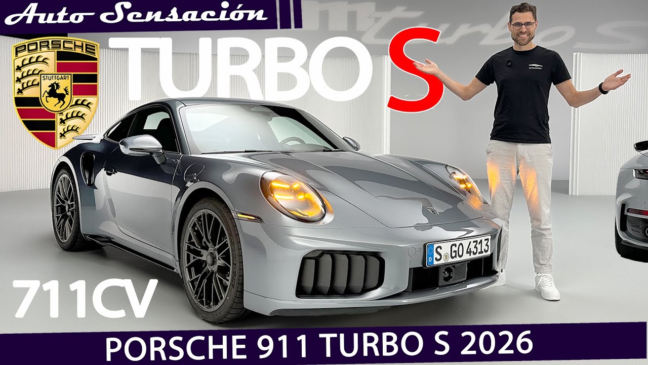 Presentación Porsche 911 Turbo S 2026. La renovación hibrida del tope de gama de Porsche.