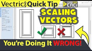 Scale Multiple Shapes without Changing the Spacing - Vectric VCarve, Aspire, & Cut2D Quick Tip