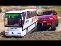 4x4 Arabalar ve Otobüsler Çamur Parkurunda - GTA 5