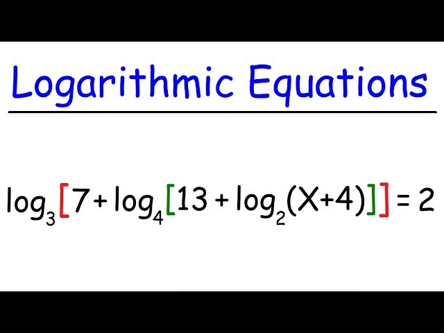 Logarithmic Equations Examples