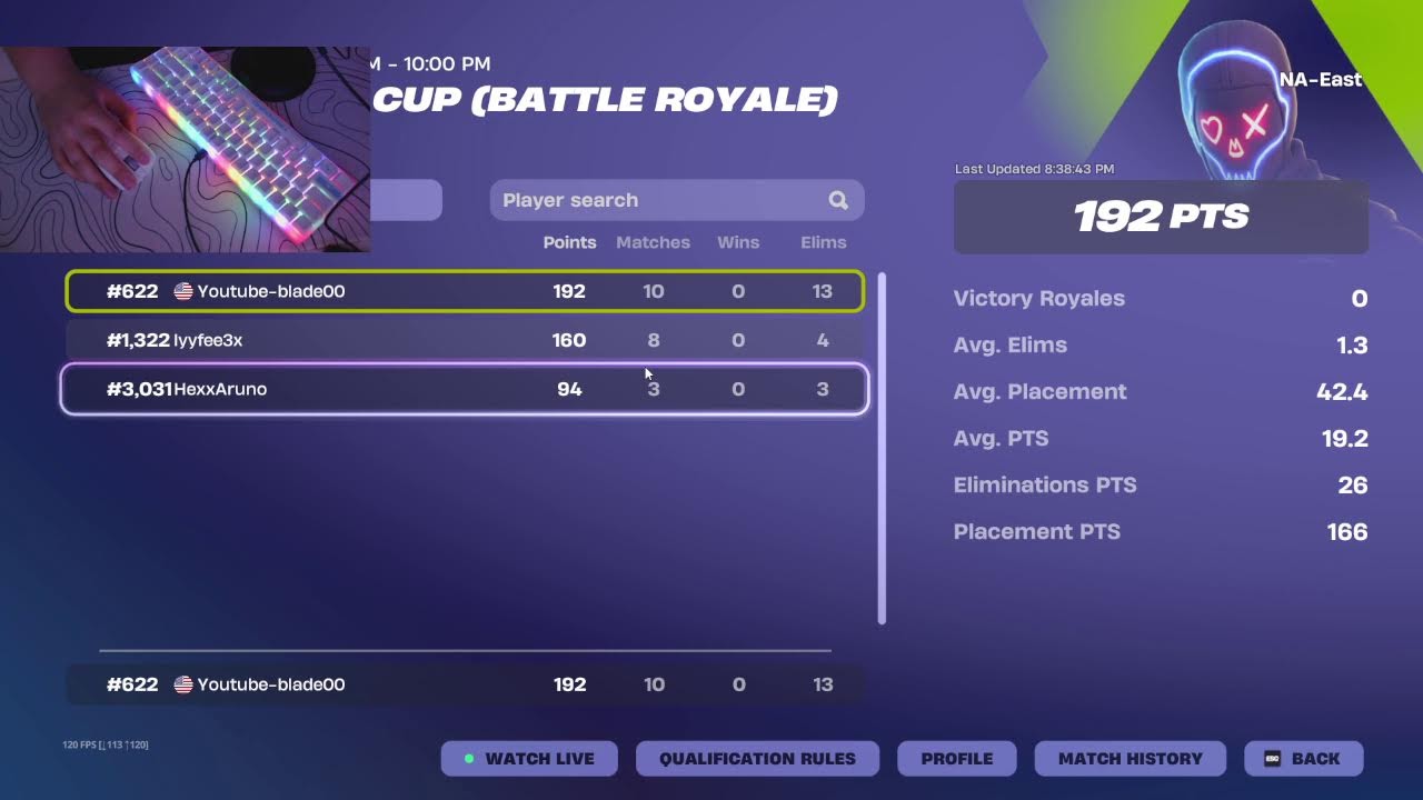 Fortnite Solo Ranked Cup!!! Join Up!!!!