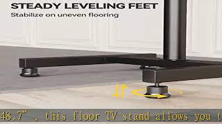 AM alphamount Floor TV Stand for 13-43 inch Flat & Curved TVs up to 44 lbs, Height Adjustable Monit