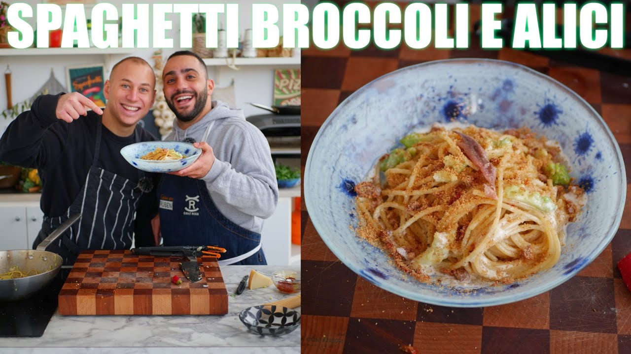 Spaghetti with Pecorino Sauce, Broccoli and Anchovies