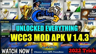WCC3 Mod Apk v 1.4.4 || NPL Auction & All Tournaments Unlock screenshot 3