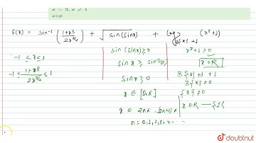 The domain of the function f (x) = sin^(-1)((1+x^3)/(2x^(3/2)))+sqrt(sin(sinx))+log_(3{x}+1)(x^...