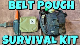 Belt Pouch, Canteen Kit, & Pocket Carry For Wilderness Survival Hiking, Camping, Bushcraft & Hunting