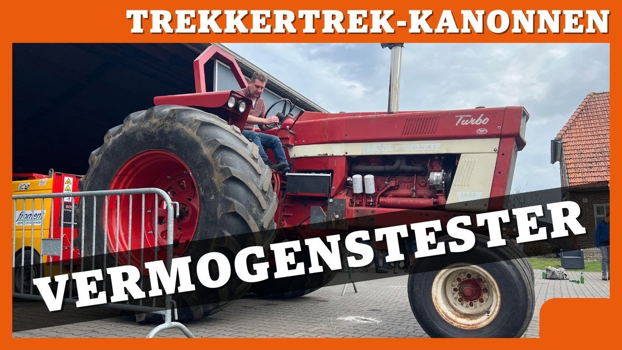 Trekkertrek-kanonnen brullen voor de vermogenstester