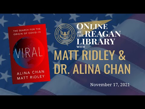 Online and book event at the Reagan Library with Matt Ridley and Dr. Alina Chan