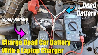 How to Charge Dead Car Battery With a Laptop Charger