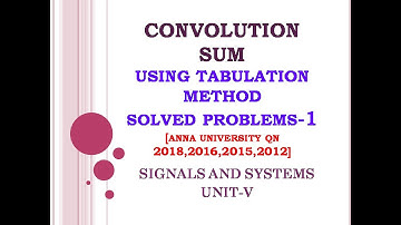 5.3 Convolution sum problems  | Convolution sum using tabulation method |  example problems |  Part1