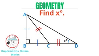 Geometry Problem | Triangles | Find Angle x°