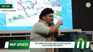 WUP Equips Academic Personnel for OBE Implementation and AUN-QA Standards