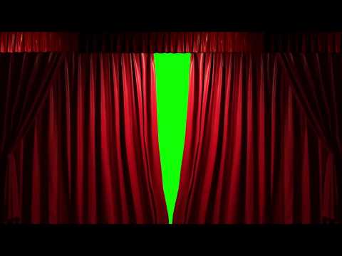 Green Screen Stage Cinema Curtain Opening