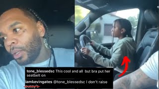 Kevin Gates Tells His Daughter Not To Wear Seatbelts While Teaching Her How To Drive