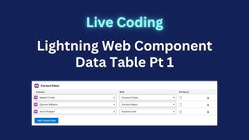 Salesforce LWC Development: Coding a Lightning Web Component Data Table Live! Pt 1